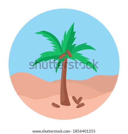 An icon design of desert, uncultivated land