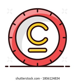 An icon design of digital money, editable flat style 