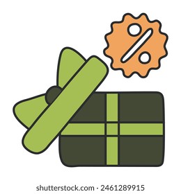 Ein Icon-Design des Rabatt-Geschenks

