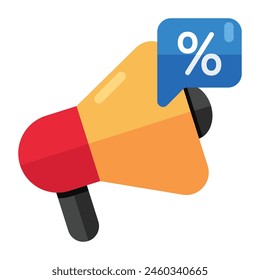 Un diseño de icono de la promoción de descuento