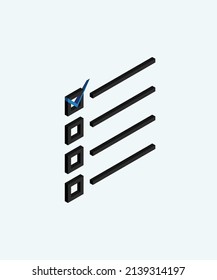 Icon design: to do list, checklist, complete, correct