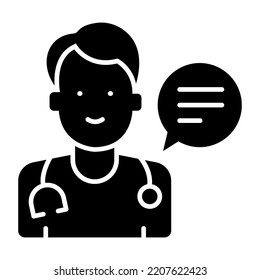 An icon design of doctor consultation 