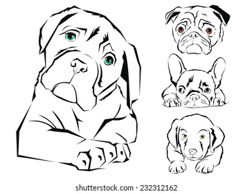 icon design dog vector emblem illustration concept