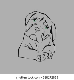 icon design dog vector emblem illustration concept