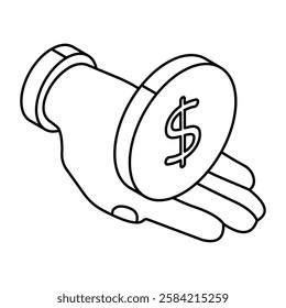 An icon design of dollar