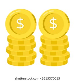An icon design of dollar coins