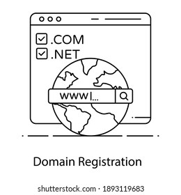 
An icon design of domain registration 
