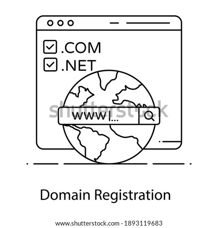 
An icon design of domain registration 