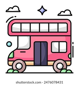 An icon design of double decker bus