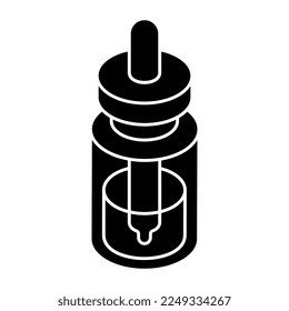 An icon design of dropper bottle 
