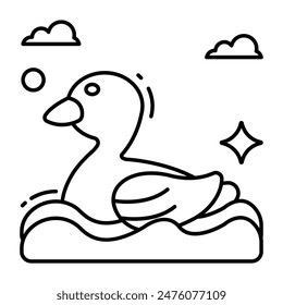 Un diseño de icono de pato