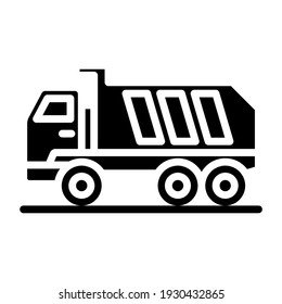 An icon design of dump truck, editable vector