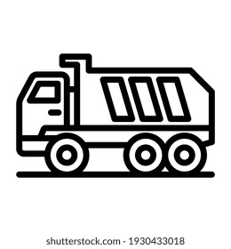 An icon design of dump truck, editable vector