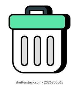 An icon design of dustbin