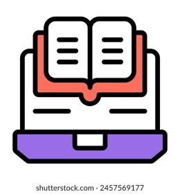 An icon design of e book

