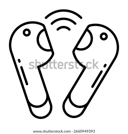 An icon design of earpods