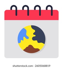 An icon design of earth day