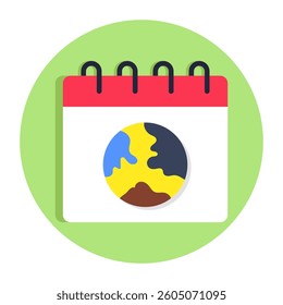 An icon design of earth day