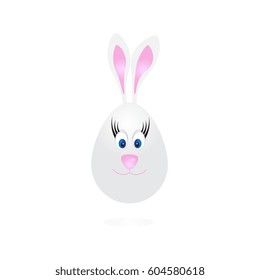 icon design egg-Bunny pattern elements isolated on white background