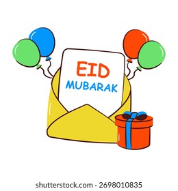 Un diseño de icono de la tarjeta Eid Mubarak