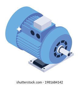 An icon design of electric motor, editable vector  - Shutterstock ID 1981684142