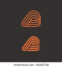 Icon design element. Abstract line symbol.