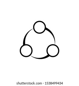Icon design element. Abstract logo idea for business company. Orbit, connect, communication, technology, science and medical concepts for corporate identity template. Stock Illustration. Vector