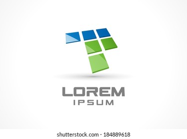 Icon design element. Abstract logo idea for business company.  Computer, web, technology, internet and mobile app concepts. Pictogram for corporate identity template. Stock Illustration (Vector)