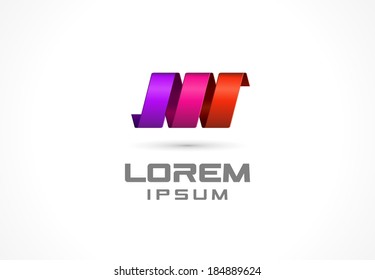 Icon design element. Abstract logo idea for business company.  Spiral, spring, technology, science and medical concepts. Pictogram for corporate identity template. Stock Illustration (Vector)