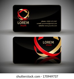 Icon design element with business card template