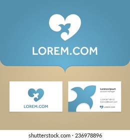 Icon design element with business card template