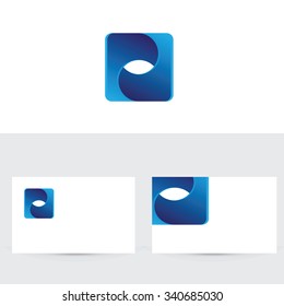 Icon design element with business card template
