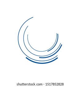 Icon design element with circles. Stock vector illustration on white background.
