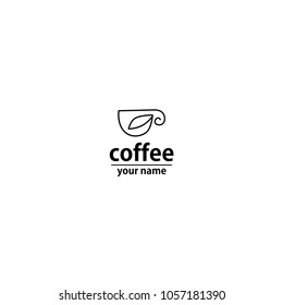 icon design element coffee or tea pack, line art
