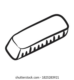 An icon design of eraser, vector in trendy editable style 