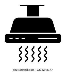 Un diseño de icono del capó del extractor 