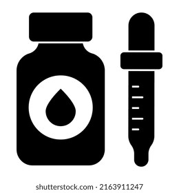 An icon design of eye drops