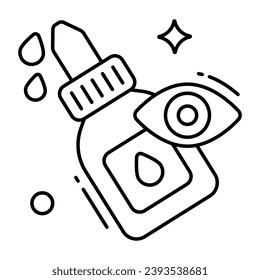 Un diseño de iconos de gotas oculares