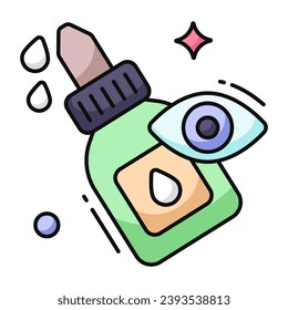 Un diseño de iconos de gotas oculares
