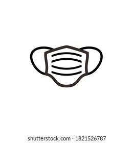 Icon Design Face Mask. Face Mask Flat Icon