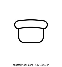 Symboldesign-Gesichtshülse. Gesichtsmaske-Schild-Flat-Symbol