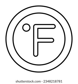 Un diseño de icono de fahrenheit 