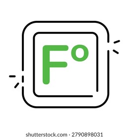 An icon design of fahrenheit 