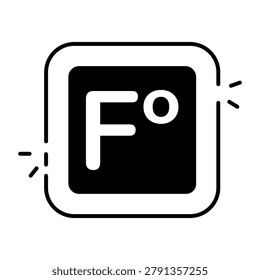 An icon design of fahrenheit 
