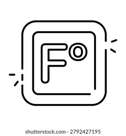 An icon design of fahrenheit 