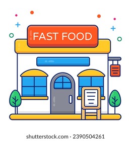 An icon design of fast food shop 

