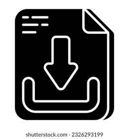 An icon design of file download 
