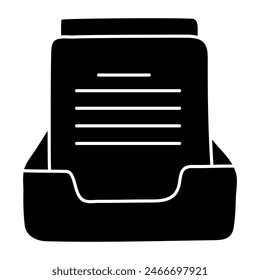An icon design of file drawer

