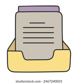 Un diseño de icono del cajón de archivos

