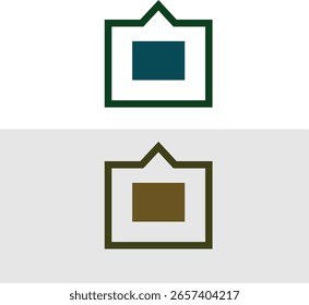 Icon-Design des Datei-Managers mit quadratischer Umrisslinie für Webseiten, App